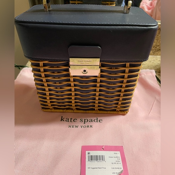 kate spade Bags Kate Spade Voyage Wicker Mini Top Handle New With